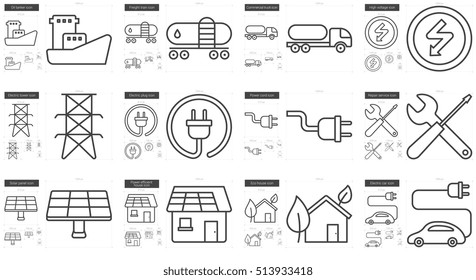 Ecology vector line icon set isolated on white background. Ecology line icon set for infographic, website or app. Scalable icon designed on a grid system.