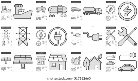 Ecology vector line icon set isolated on white background. Ecology line icon set for infographic, website or app. Scalable icon designed on a grid system.