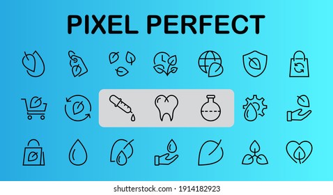 ECOLOGY Vector Line Icons Set, contains icons such as photosynthesis, environmental protection, eco-friendly packaging, growth time, editable stroke, Keep Ecology.