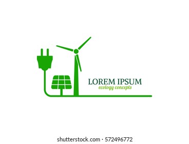 Ecology vector logo design.