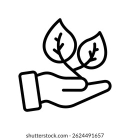 Ecology Vector outline icon. Eps10 file 
