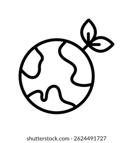 Ecology Vector outline icon. Eps10 file 