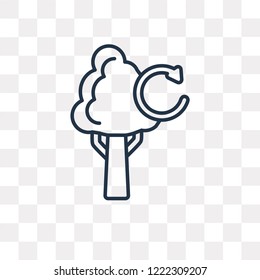 Ecology vector outline icon isolated on transparent background, high quality linear Ecology transparency concept can be used web and mobile