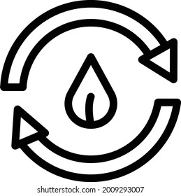 Ecology vector thin line icon
