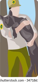 Ecology and veterinary concept vector illustration. Check my portfolio for much more of my ecology series as well as thousands of other great vector items.