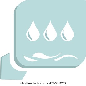 Ecology water drops, vector icon