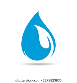 ecology waterdrop logo vector icon illustration design 