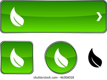  Ecology  web buttons. Vector illustration.