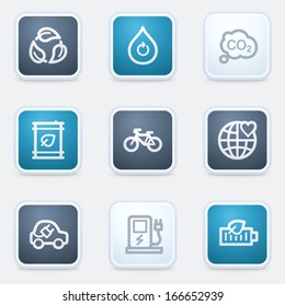 Ecology web icon set 4, square buttons