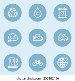 Icono de Ecología conjunto de iconos 4, botones azules