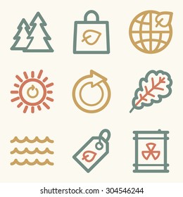 Ökologische Web-Symbole
