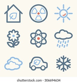 Iconos web de ecología