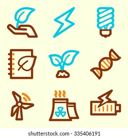 Iconos web de ecología