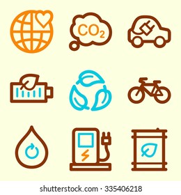 Iconos web de ecología