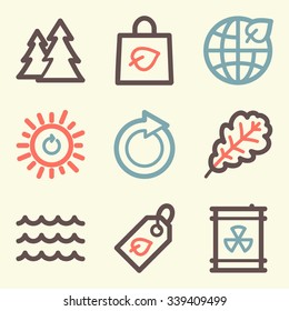Iconos web de ecología