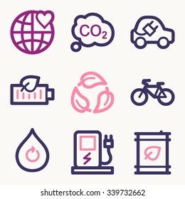 Ökologische Web-Symbole