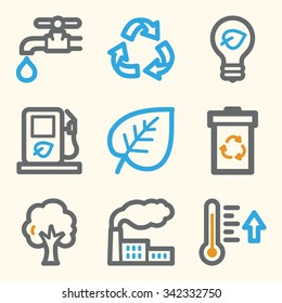 Iconos web de ecología