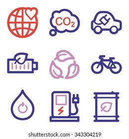 Iconos web de ecología