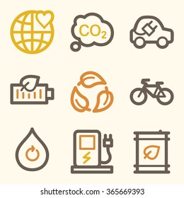 Iconos web de ecología