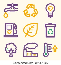 Iconos web de ecología