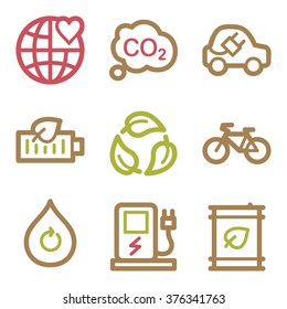 Iconos web de ecología
