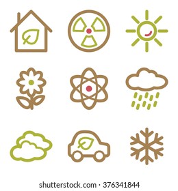 Ökologische Web-Symbole
