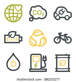 Ökologische Web-Symbole