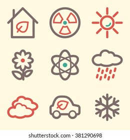 Iconos web de ecología