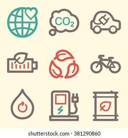 Iconos web de ecología