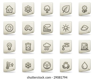 Ecology web icons, document series