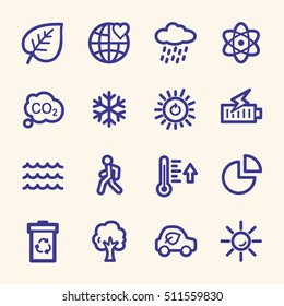Ökologische Web-Symbole.  Grüne Technologie, Symbol für Umweltschutz und Recycling, Vektorzeichen
