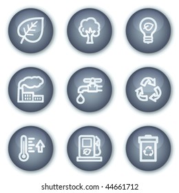 Ecology web icons set 1, mineral circle buttons series