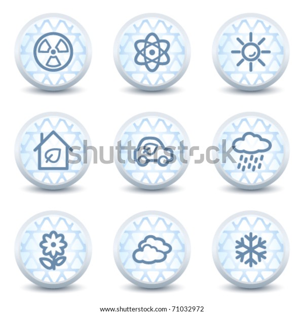 Ecology web icons\
set 2, glossy circle\
buttons