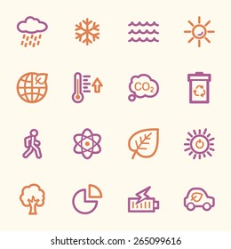 Ecology web icons set