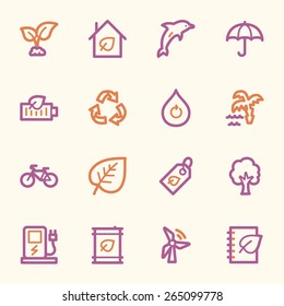 Ecology web icons set