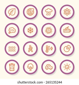 Ecology web icons set