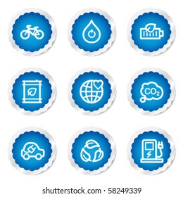 Web-Icons-Set 4, Blue-Aufkleber-Reihe