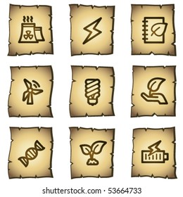 Web-Symbole für Ökologie, Satz 5, Papyrus-Serie