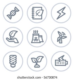 Ecology web icons set 5, white circle series