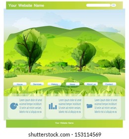 Ecology web site template design.