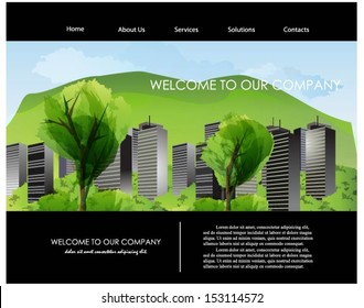 Ecology web site template design.