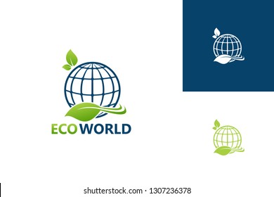 Ecology World Logo Template Design Vector, Emblem, Design Concept, Creative Symbol, Icon