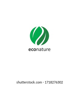 ecology world saving green logo vector