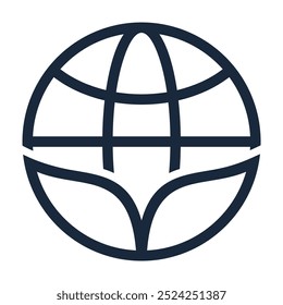 Ecology world symbol, icon. Eco friendly concept for company

