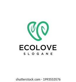 ecolove logo design templete .