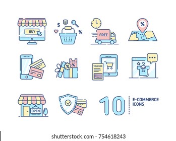 Ecomercial icons set