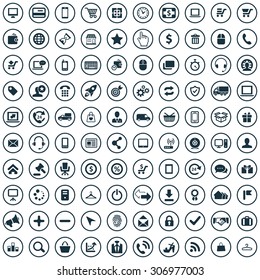 e-commerce 100 icons universal set for web and mobile