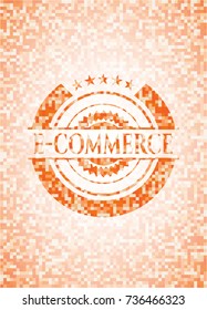 e-commerce abstract orange mosaic emblem