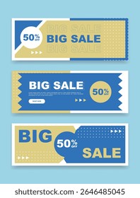 E-Commerce-Werbevorlage, geometrisches modernes Social-Media-Banner