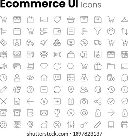 Ecommerce app and web ui icon set